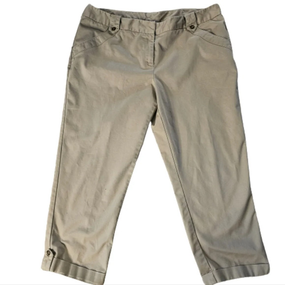 Worthington Modern Fit Khaki Ankle Pants - Picture 2 of 9
